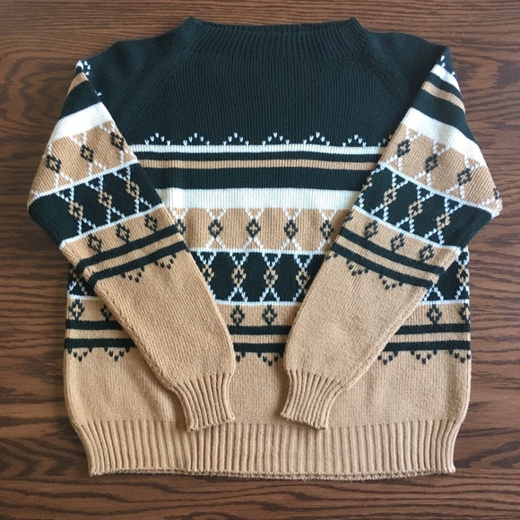 Mens Vintage Jcpenney Fair Isle Sweater 
